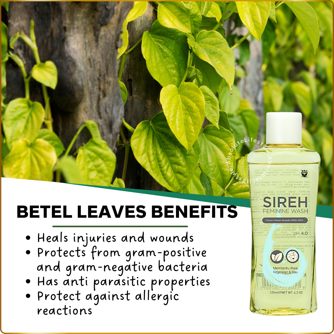 Postpartum and confinement feminine wash with Sireh, pH-balanced 4.0, for daily herbal intimate care