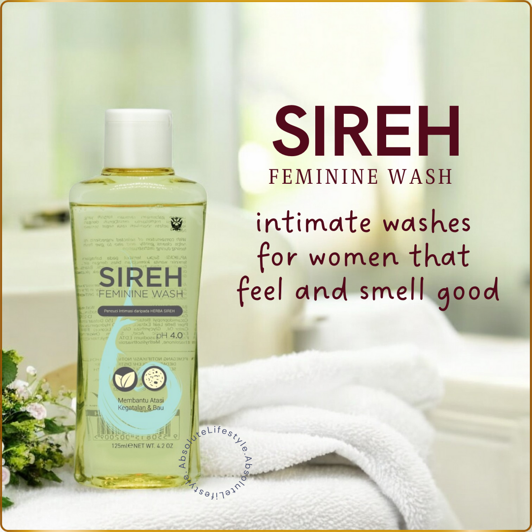 Herbal Sireh feminine wash 125ml with pH 4.0 for gentle intimate hygiene, dryness, itching and odour care