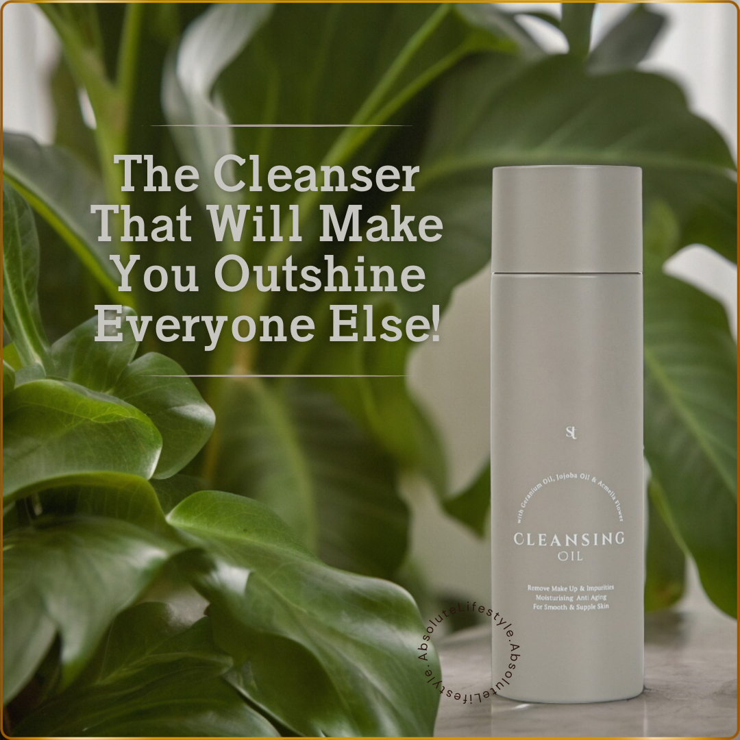 Miracle Cleansing Oil 100ml bottle with geranium, jojoba, and acmella oleracea extract for anti-aging, hydration, and makeup removal