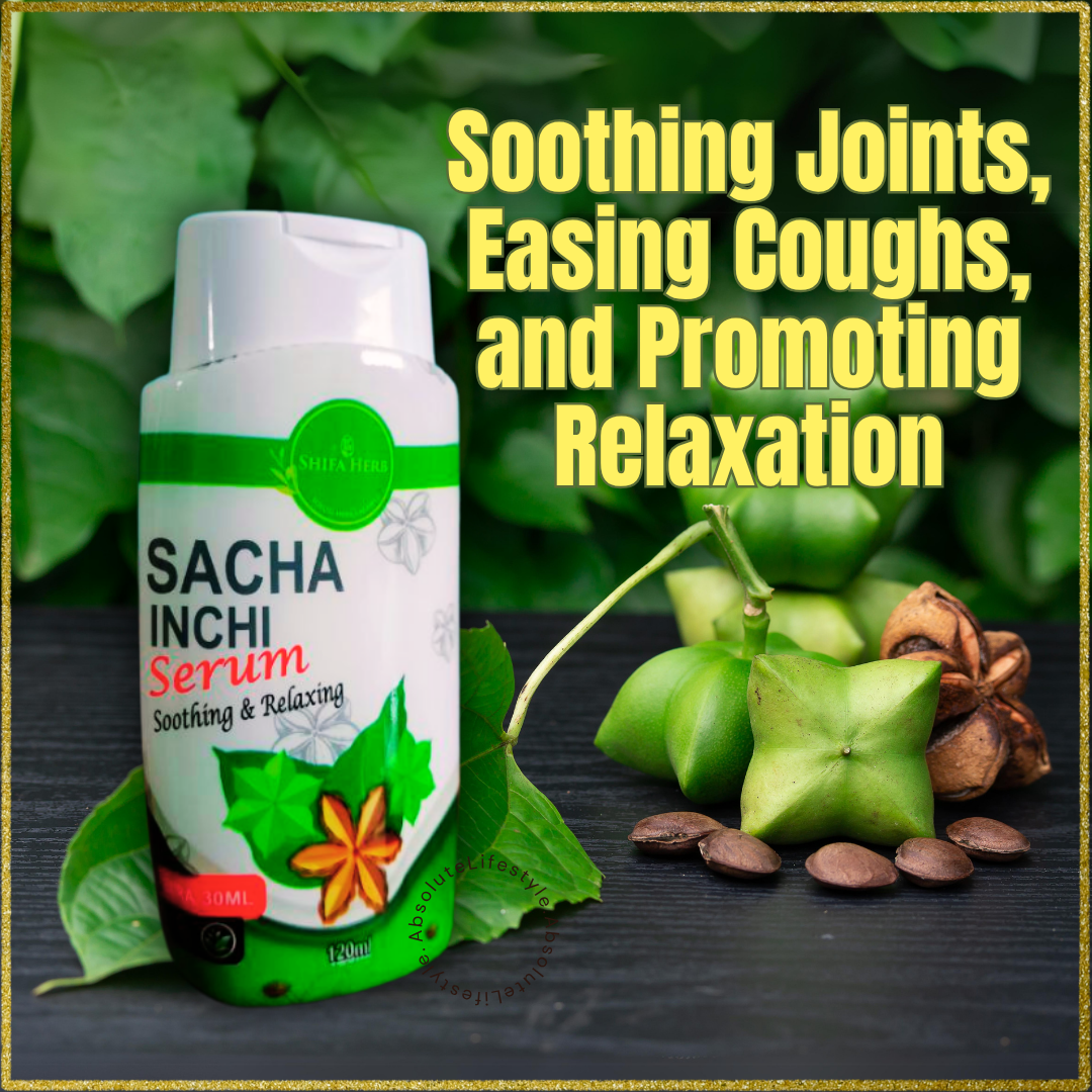 Shifa Herb Sacha Inchi Serum 120ml – natural herbal oil for muscle pain and cold relief
