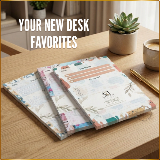 🇸🇬 [SG Seller] Handmade Aesthetic Task Notepad (5×7") | 100gsm | 50 Sheets | Various Designs