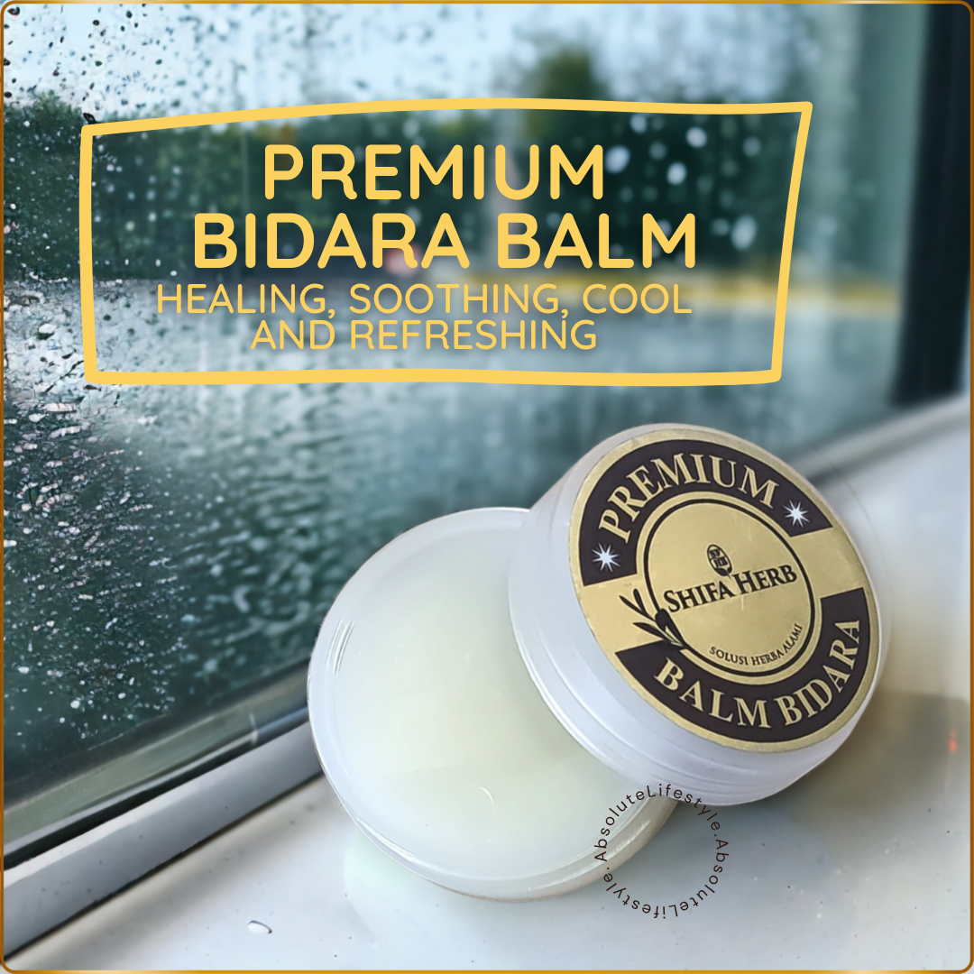 Bidara herbal therapy balm in 20g for wind relief, muscle aches and natural body comfort.